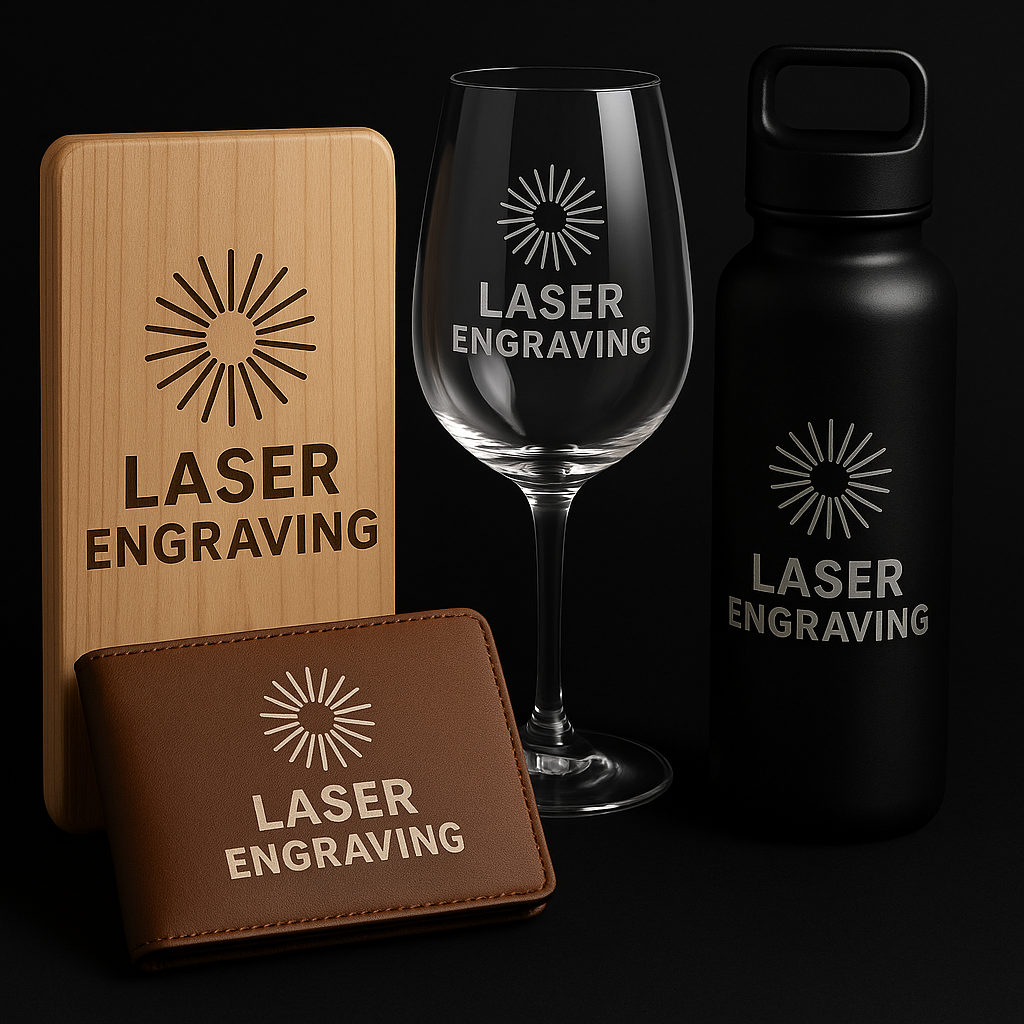 Laser Engraving - Wood, Glass, Leather, Tumblers & Metal